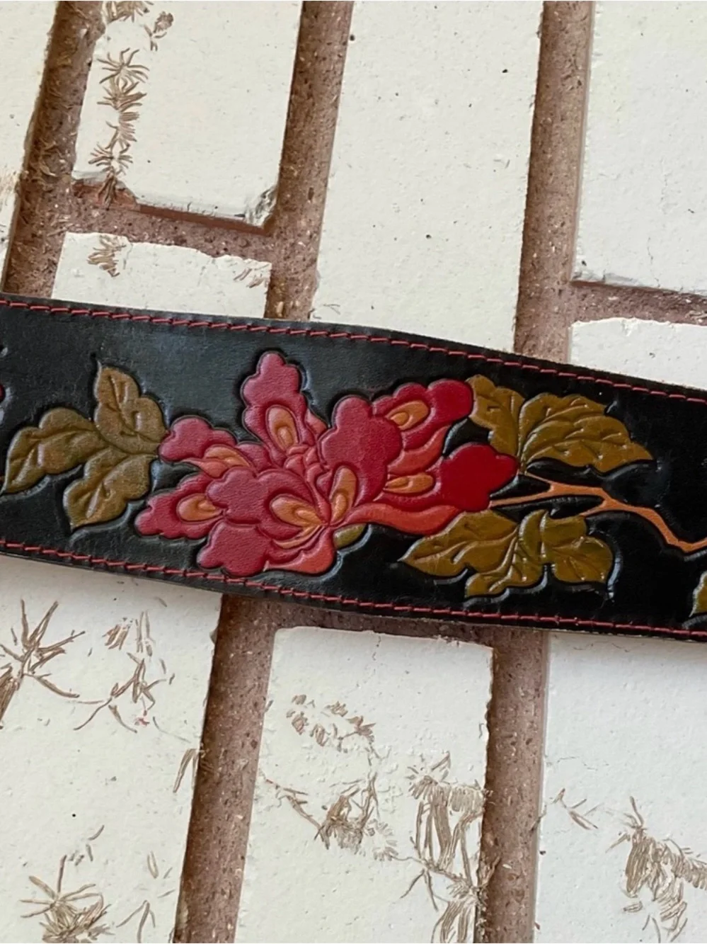 Vintage Hand Tooled Graduating Leather Belt (Cordoba-Spain)